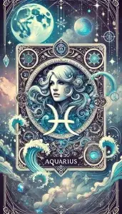 Aquarius zodiac sign as tarot card