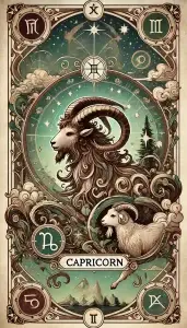 Aries zodiac sign as tarot card