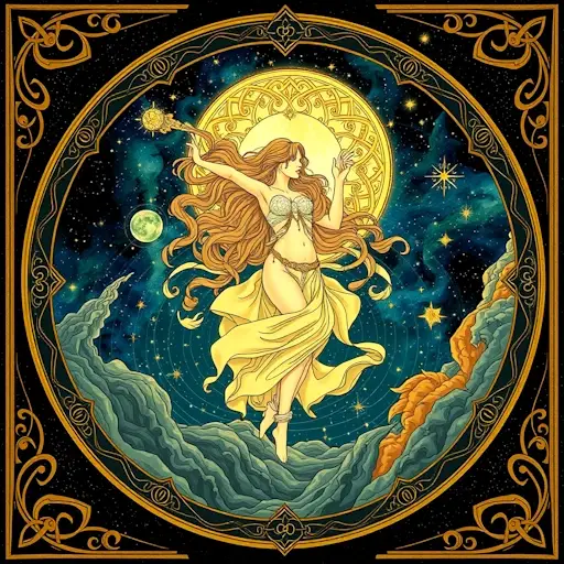 Virgo skips through the cosmos unrestrained by time and space/