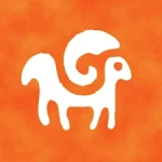 A cloudy orange background with a cave-painting style depiction of the Aries zodiac sign.