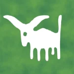 A cloudy green background with a cave-painting style depiction of the Taurus zodiac sign.